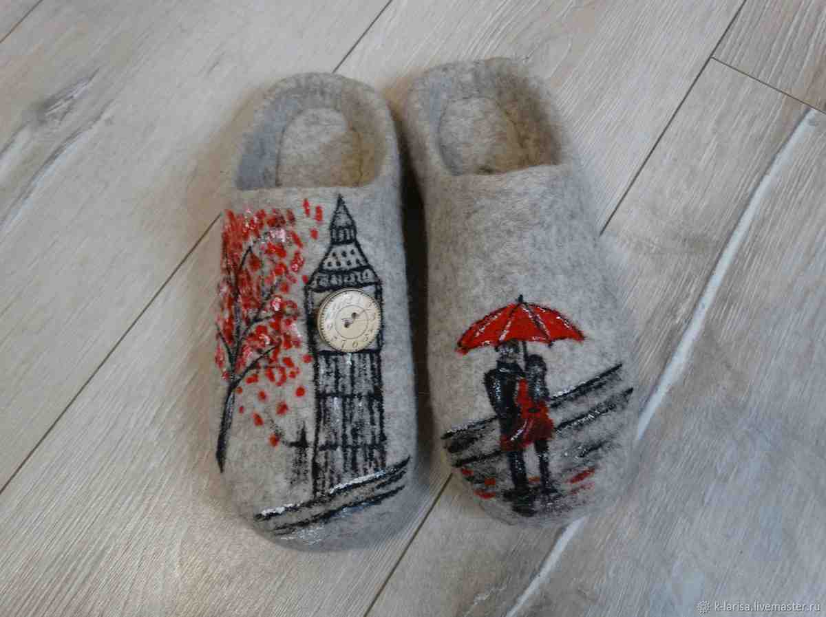 تصویر 1 از پاپوش نمدی در طرح های مدرن با رنگ بندی متنوع